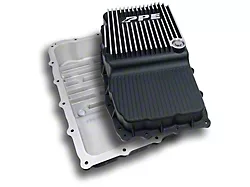 PPE Heavy-Duty Deep Cast Aluminum Transmission Pan; Brushed (19-24 Sierra 1500 w/ 10L80 Transmission, Excluding Duramax)