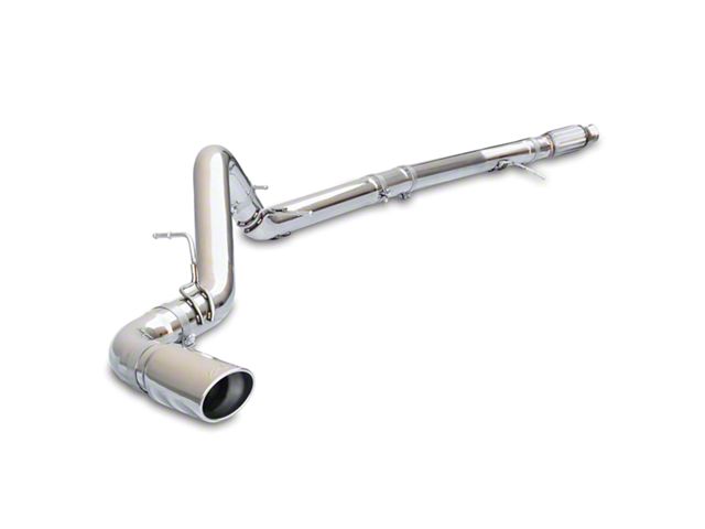 PPE Single Exhaust System with Polished Tubes and Polished Tip; Side Exit (20-24 3.0L Duramax Sierra 1500)