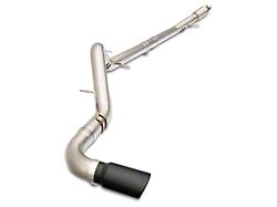 PPE Single Exhaust System with Raw Tubes and Black Ceramic Tip; Side Exit (20-22 3.0L Duramax Sierra 1500)