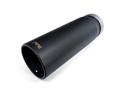 PPE 4-Inch Exhaust Tip; Black (15-24 6.6L Duramax Sierra 2500 HD)