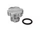 PPE Billet Aluminum Engine Oil Filler Cap; Silver (17-24 6.6L Duramax Sierra 2500 HD)