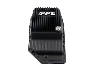 PPE Heavy-Duty Deep Cast Aluminum Transmission Pan; Black (07-23 Sierra 2500 HD w/ 6L90 Automatic Transmission)