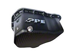PPE High-Capacity Cast Aluminum Deep Engine Oil Pan; Black (07-10 6.6L Duramax Sierra 2500 HD)