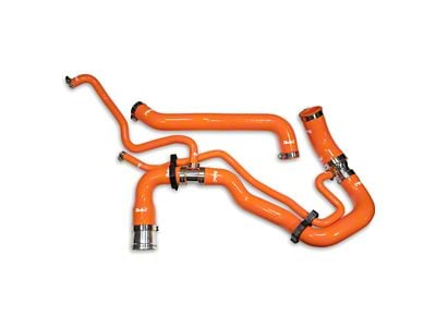 PPE Upper and Lower Coolant Hose Kit; Orange (11-16 6.6L Duramax Sierra 2500 HD)