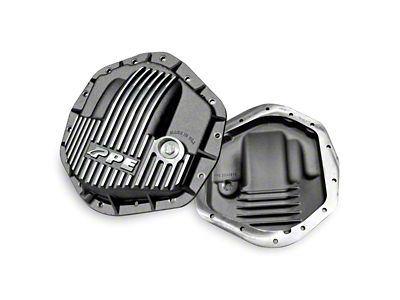 PPE Heavy-Duty Cast Aluminum Rear Differential Cover; Brushed (07-19 Sierra 3500 HD)