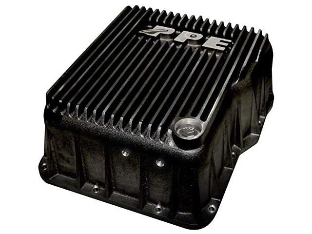 PPE Heavy-Duty DEEP Aluminum Transmission Pan; Black (07-19 Sierra 3500 HD w/ Allison Transmissions)