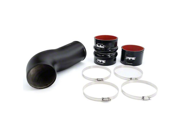 PPE Turbo Inlet Upgrade Kit; Black (20-24 6.6L Duramax Sierra 3500 HD)