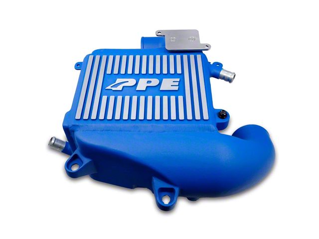 PPE Air-To-Water Intercooler Kit; Blue (20-24 3.0L Duramax Silverado 1500)