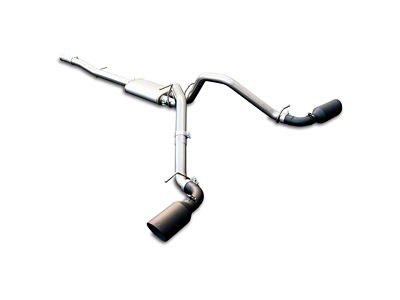 PPE Dual Exhaust System with Raw Tubes and Black Ceramic Tips; Side Exit (14-18 5.3L Silverado 1500)