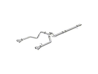 PPE Dual Exhaust System with Polished Tubes and Polished Tips; Rear Exit (20-22 3.0L Duramax Silverado 1500)