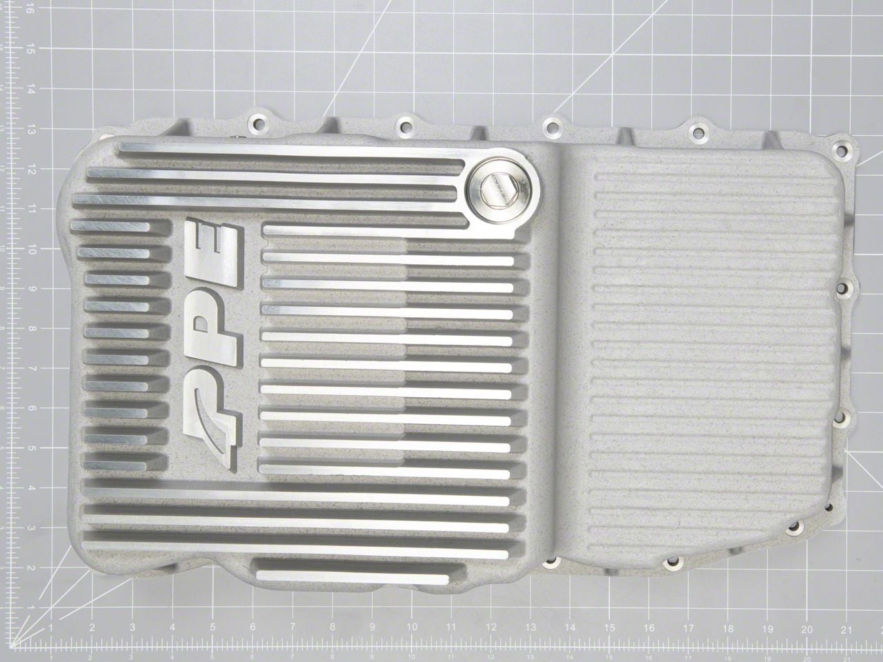 PPE Silverado 1500 Heavy-Duty Deep Aluminum Transmission Pan; Raw