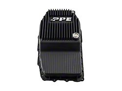PPE Heavy-Duty Deep Cast Aluminum Transmission Pan; Black (19-26 Silverado 1500 w/ 8-Speed Automatic Transmission)