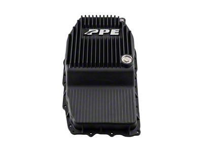 PPE Heavy-Duty Deep Cast Aluminum Transmission Pan; Black (19-26 Silverado 1500 w/ 8-Speed Automatic Transmission)