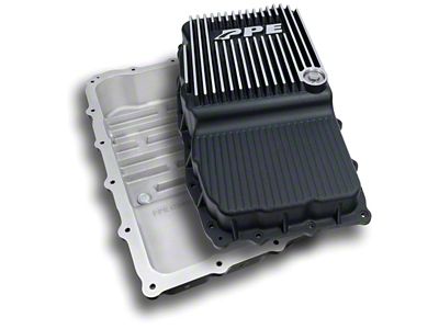 PPE Heavy-Duty Deep Cast Aluminum Transmission Pan; Brushed (19-24 Silverado 1500 w/ 10L80 Transmission, Excluding Duramax)