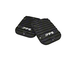 PPE Heavy Duty Cast Aluminum PTO Side Plate Covers; Black (01-16 6.6L Duramax Silverado 2500 HD)