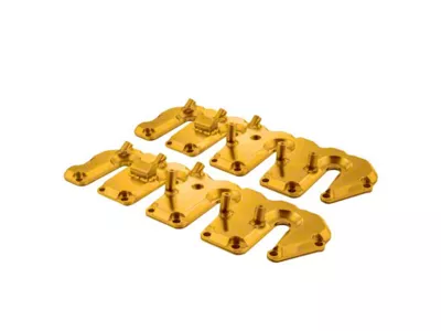 PPE Valve Cover Kit with Pillars; Gold (05-10 6.6L Duramax Silverado 2500 HD)
