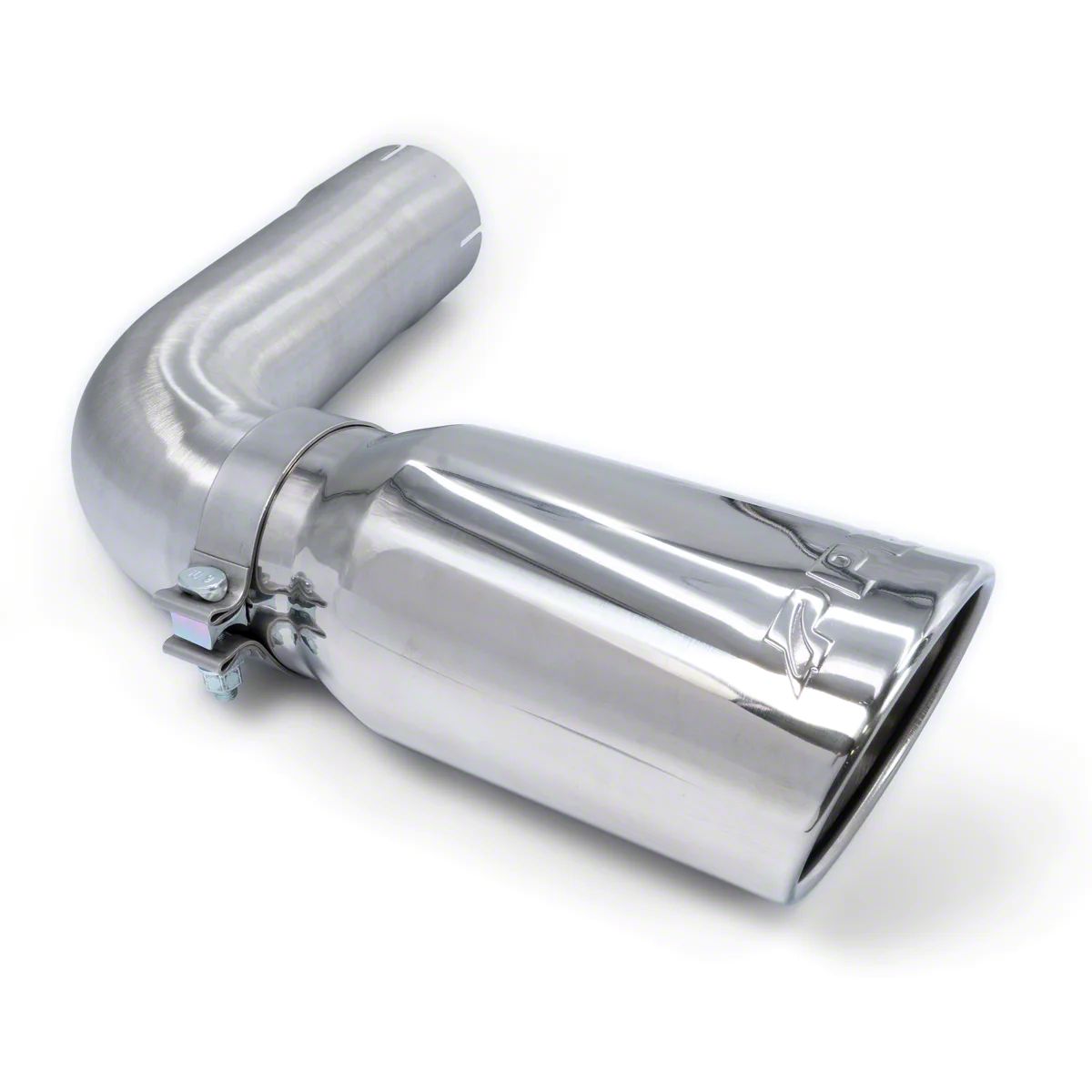 PPE Silverado 3500 4Inch Elbow Turn Out Exhaust Pipe with 5Inch Polished Exhaust Tip