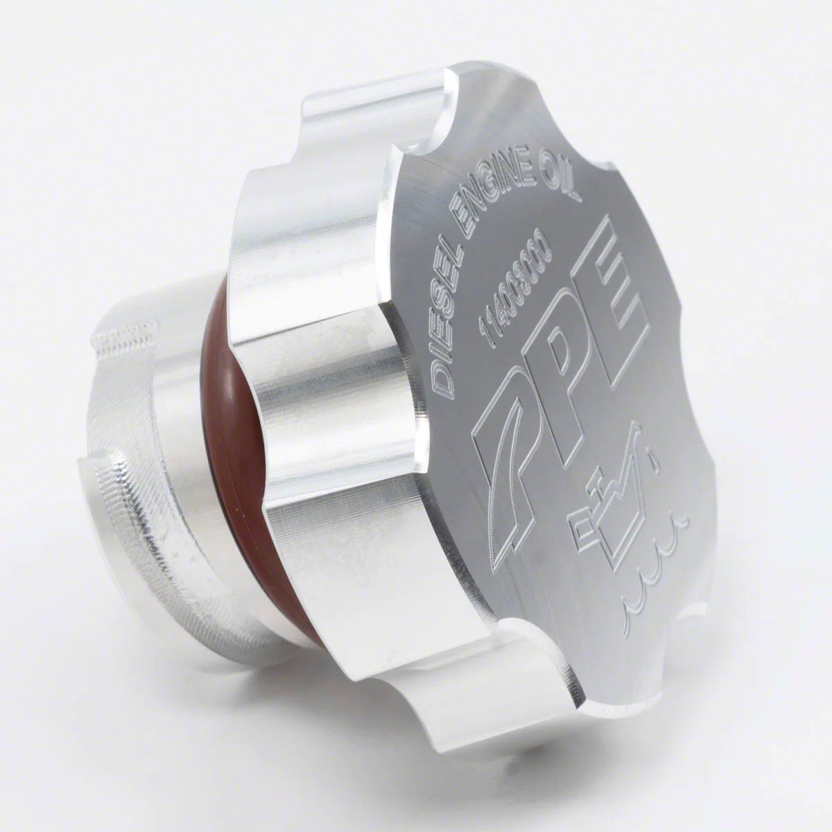 PPE Silverado 3500 Billet Aluminum Engine Oil Filler Cap; Silver 114003000 (0716 6.6L Duramax