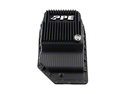 PPE Heavy-Duty Deep Cast Aluminum Transmission Pan; Black (07-23 Silverado 3500 HD w/ 6L90 Automatic Transmission)