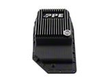 PPE Heavy-Duty Deep Cast Aluminum Transmission Pan; Brushed (07-23 Silverado 3500 HD w/ 6L90 Automatic Transmission)