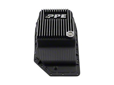 PPE Heavy-Duty Deep Cast Aluminum Transmission Pan; Brushed (07-23 Silverado 3500 HD w/ 6L90 Automatic Transmission)