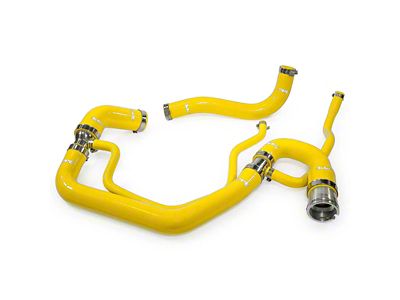 PPE Performance Silicone Upper and Lower Coolant Hose Kit; Yellow (06-10 6.6L Duramax Silverado 3500 HD)