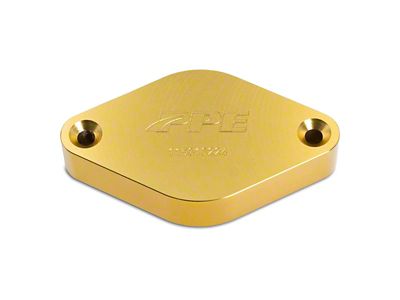 PPE Turbo Resonator Delete Plug; Gold (11-16 6.6L Duramax Silverado 3500 HD)