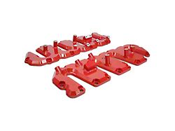 PPE Valve Cover Kit with Pillars; Red (05-10 6.6L Duramax Silverado 3500 HD)