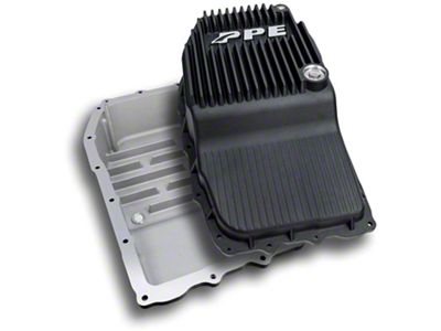 PPE Heavy-Duty Cast Aluminum Deep Transmission Pan; Black (15-17 Tahoe w/ 8L90 Transmission)