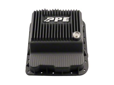 PPE Heavy-Duty Deep Cast Aluminum Transmission Pan; Black (07-10 Tahoe w/ 4L60E Transmission)
