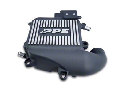 PPE Air-To-Water Intercooler Kit; Black with Brushed Fins (20-24 3.0L Duramax Yukon)