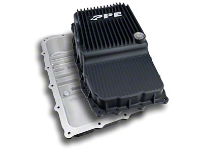 PPE Heavy-Duty Deep Cast Aluminum Transmission Pan; Black (21-25 Yukon w/ 10L80 Transmission, Excluding Duramax)