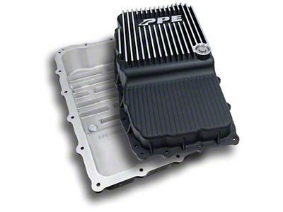 PPE Heavy-Duty Deep Cast Aluminum Transmission Pan; Brushed (21-24 Yukon w/ 10L80 Transmission, Excluding Duramax)