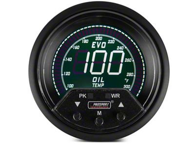 Prosport 60mm Premium EVO Series Oil Temperature Gauge; Quad Color (Universal; Some Adaptation May Be Required)