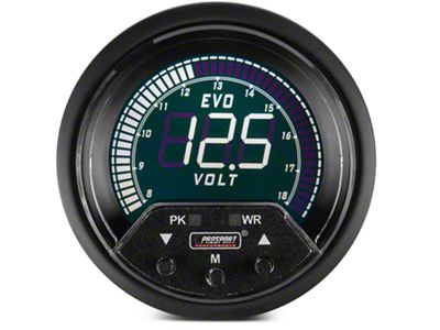 Prosport 60mm Premium EVO Series Volt Gauge; Quad Color (Universal; Some Adaptation May Be Required)