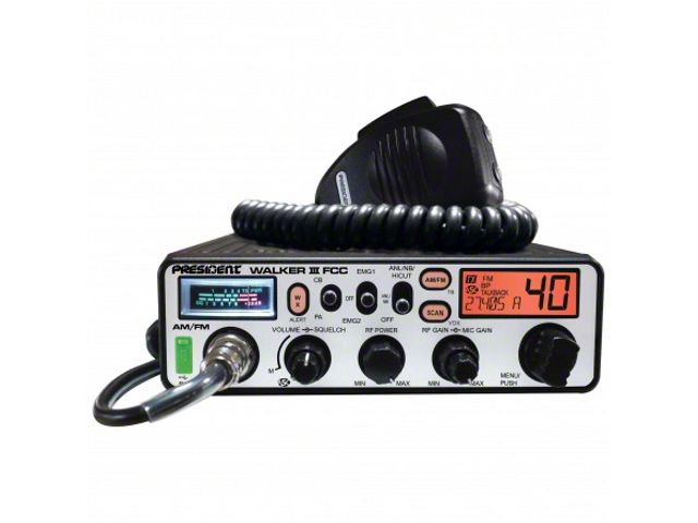 President Electronics Sierra 3500 40-Channel Mobile AM/FM CB Radio with ...