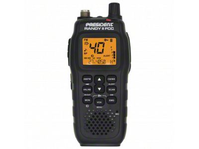 President Electronics 40-Channel AM/FM Handheld CB Radio with Weather