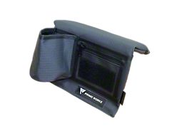 Primo Workz Armrest with Cupholder; Black Canvas; Passenger Side (Universal; Some Adaptation May Be Required)