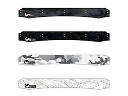 Prinsu Wind Deflector Decal; Black Topo (05-25 Colorado)