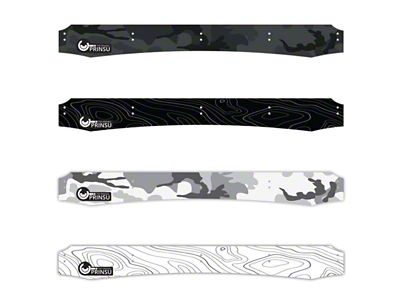 Prinsu Wind Deflector Decal; White Camo (05-24 Colorado)