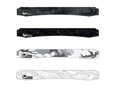 Prinsu Wind Deflector Decal; White Topo (05-25 Colorado)