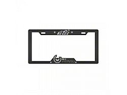 Prinsu License Plate Cover; Black/Gray (Universal; Some Adaptation May Be Required)