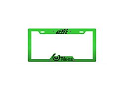 Prinsu License Plate Cover; Green/Black (Universal; Some Adaptation May Be Required)