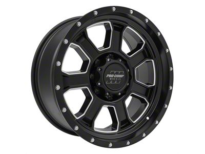Pro Comp Wheels Sledge Satin Black Milled 8-Lug Wheel; 20x9; 0mm Offset (11-16 F-250 Super Duty)