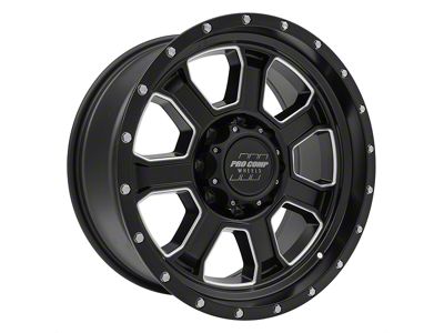 Pro Comp Wheels Sledge Satin Black Milled 8-Lug Wheel; 20x9; 0mm Offset (17-22 F-350 Super Duty SRW)