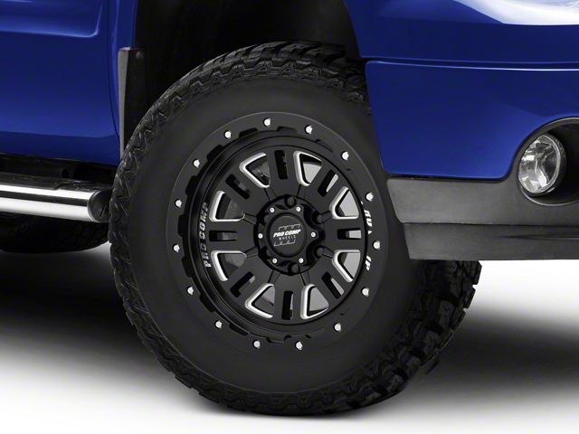 Pro Comp Wheels Cognito Satin Black Milled 6-Lug Wheel; 18x9; 0mm Offset (07-13 Sierra 1500)
