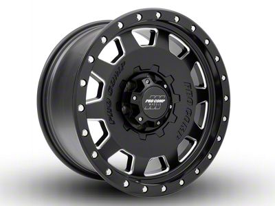 Pro Comp Wheels Hammer Satin Black Milled 6-Lug Wheel; 17x9; -6mm Offset (19-24 Sierra 1500)