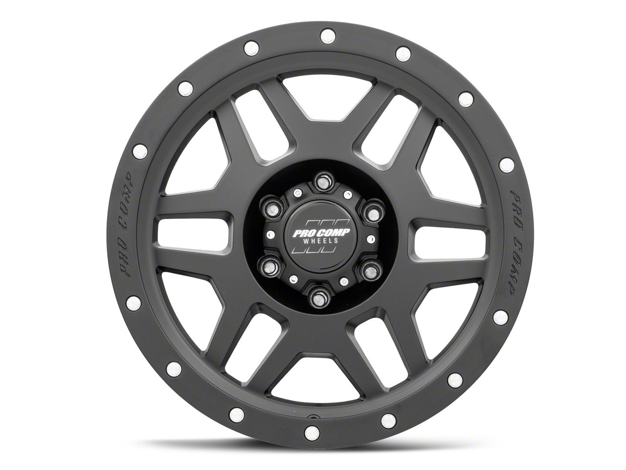 Pro Comp Wheels Silverado Phaser Satin Black 6-Lug Wheel - 17x9; -6mm ...