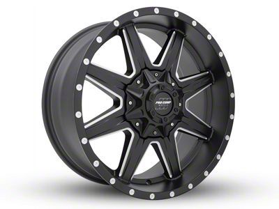 Pro Comp Wheels Quick 8 Satin Black Milled 6-Lug Wheel; 20x9; 0mm Offset (19-25 Sierra 1500)