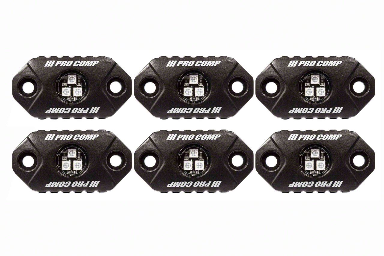 Pro Comp RAM 3500 LED Rock Light Kit; RGB EXP76501RGB (Universal; Some ...